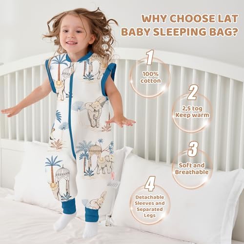 LAT Baby Sleep Bag with Feet 25 TOG 3-Way Zipper Wearable Blanket