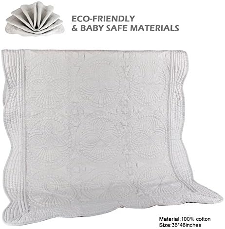 YIQIGO Baby Quilt 36x46inches Lightweight Embossed Cotton Blanket for All Seasons