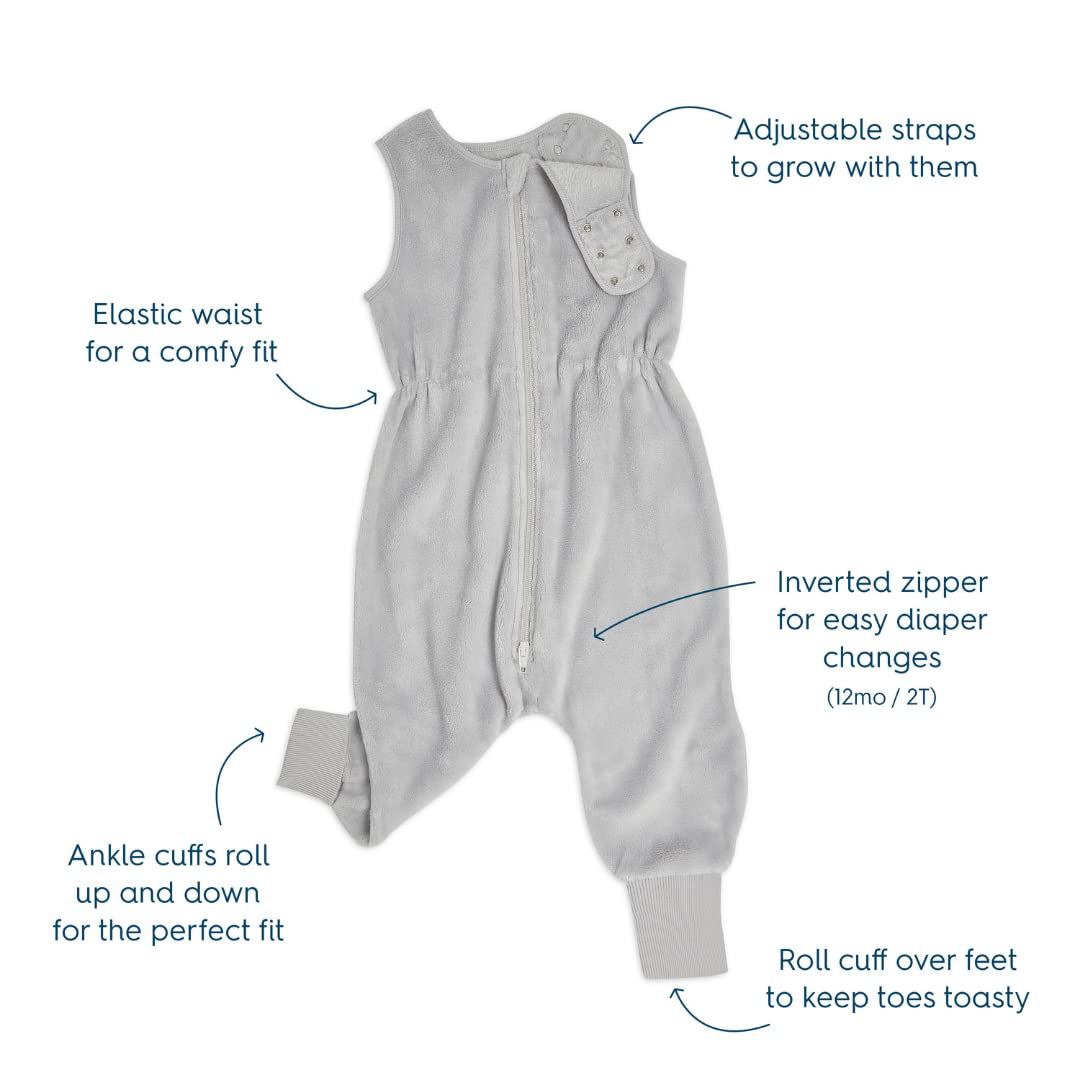 HALO Sleepsack Toddler Luxe Fleece TOG 20 Grey 3T