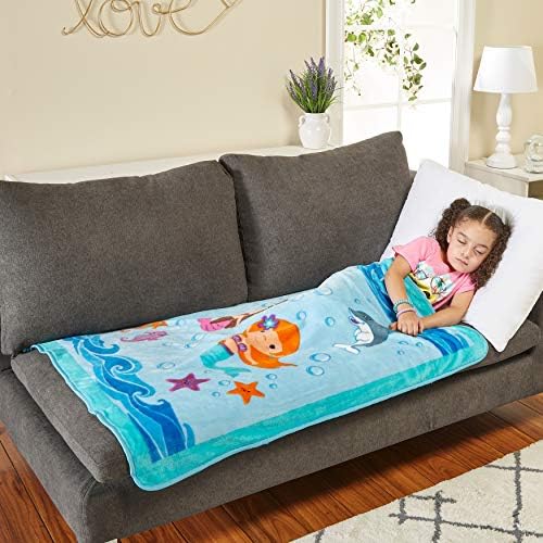 EVERYDAY KIDS Toddler Throw Blanket - Mermaids Undersea Adventure 30 x 40