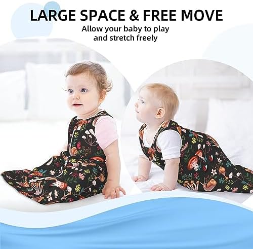 Qwalnely Baby Wearable Blanket Sleeping Sack Unisex Goth Design