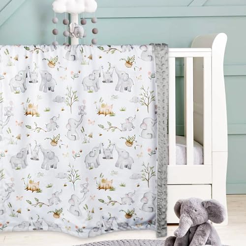 BOPRIO Baby Blanket with Elephant Design 1