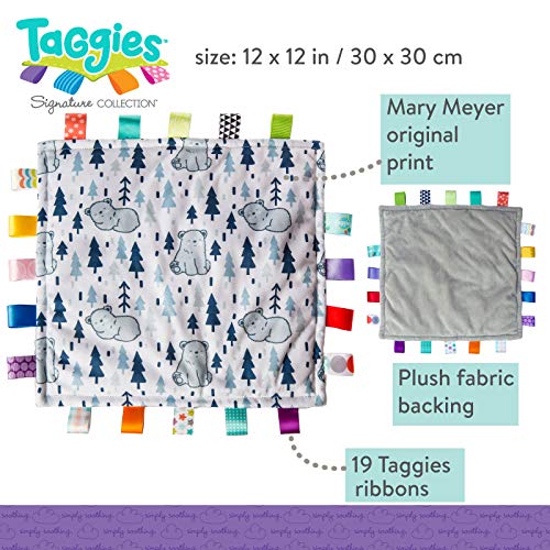 Taggies Original Blanket 12x12 Comfy Bears Fleece