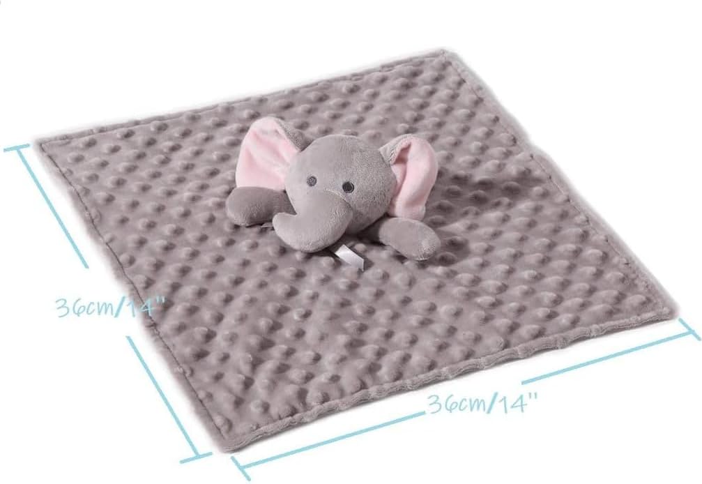 CREVENT Baby Welcome Gift Set with Blankets and Storage Basket Grey