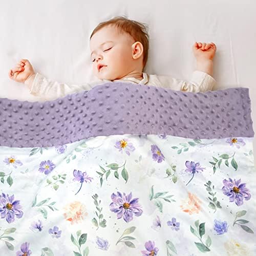 BORITAR Double Layer Minky Blanket with Dotted Backing for Girls 30x40 Inch