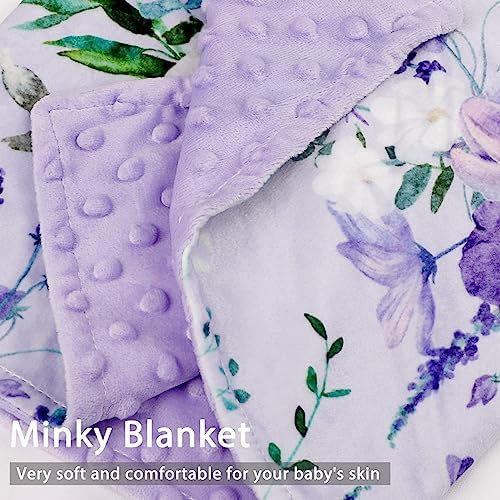 CARUILI Soft Plush Minky Blanket 30x40 Inches Purple 1