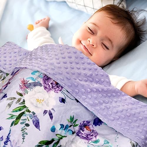 CARUILI Soft Plush Minky Blanket 30x40 Inches Purple 1