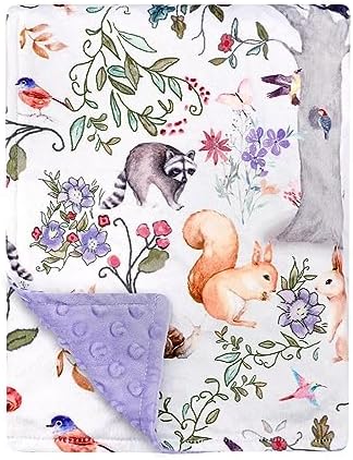 CARUILI Baby Blanket with Woodland Print