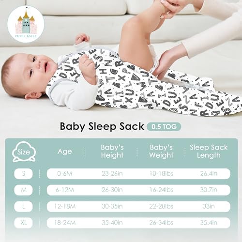 Cute Castle Baby Sleep Sack 6-12 Months 3 Pack