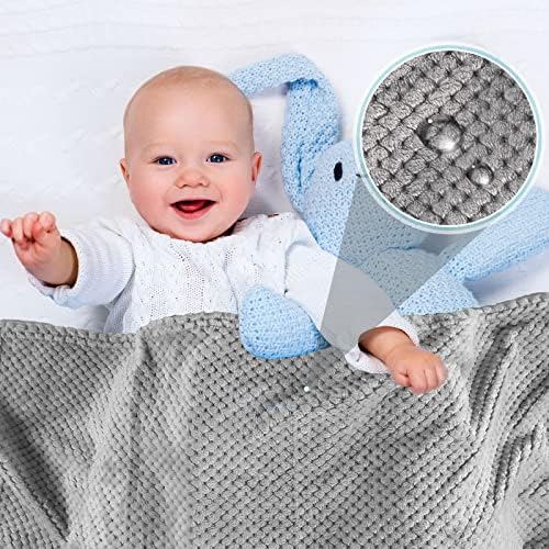 Reginary Fuzzy Waffle Flannel Blanket Set 4 Pack