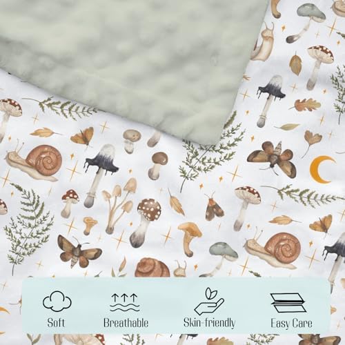 Mink Baby Blanket with Dotted Backing for Baby Shower