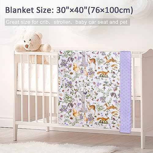 CARUILI Baby Blanket with Woodland Print