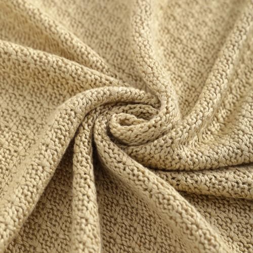 NTBAY Bamboo-Derived Rayon Toddler Blanket - Khaki 30x40 Inches