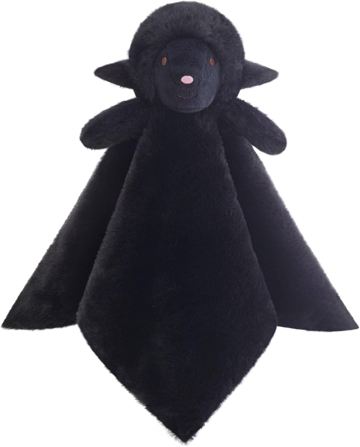 Doindute Baby Black Lamb Security Blanket 14 Inches Plush Sheep Lovey Blanket