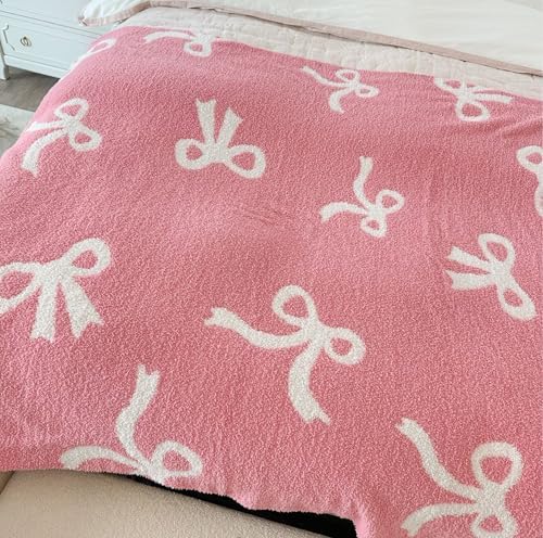 Luxape Bow Blanket Soft Reversible Throw for Baby