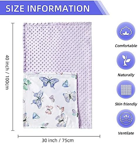 iEvolve Baby Bed Blanket Ultra Soft Double Layer Minky Sherpa Receiving Blanket