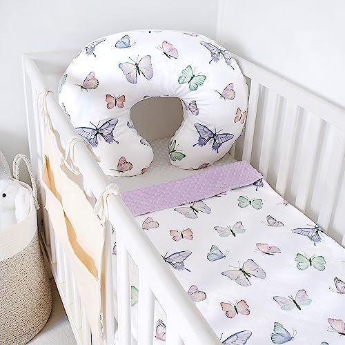 OWLOWLA Butterfly Minky Baby Blanket for Newborn and Toddler