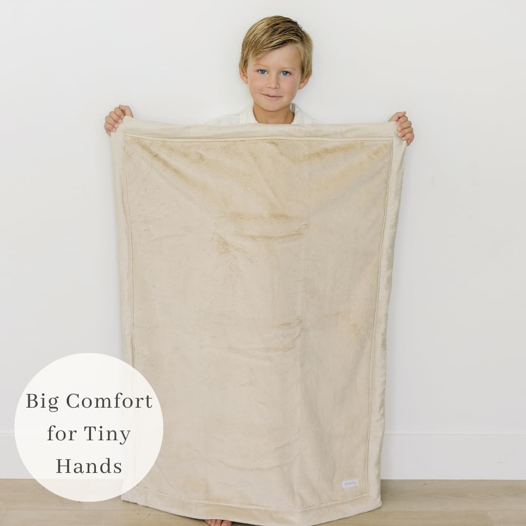 SARANONI Ivory Receiving Blanket 40 x 30 Super Soft Luxury