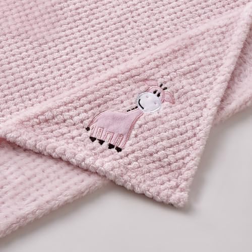 CREVENT 30X40 Fluffy Warm Baby Blanket with Giraffe Design