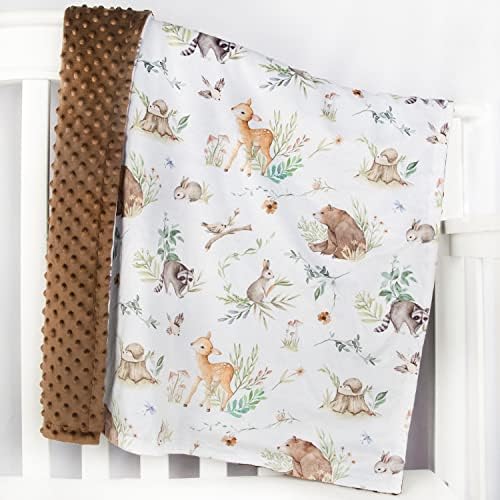 HOMRITAR Soft Plush Minky Blanket with Dotted Backing