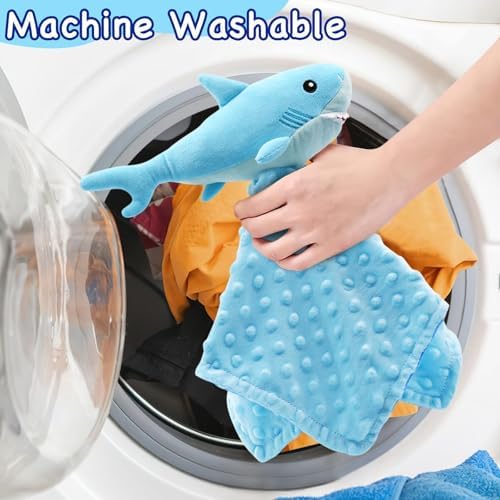 Gicoherero Shark Blanket Soft Plush 15 Inch Baby Lovey