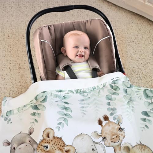 HawSkgFub Flannel Fleece Baby Blanket with African Animals