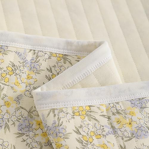 NTBAY Jersey Cotton Quilted Toddler Blanket 30x40 Inches Purple Floral