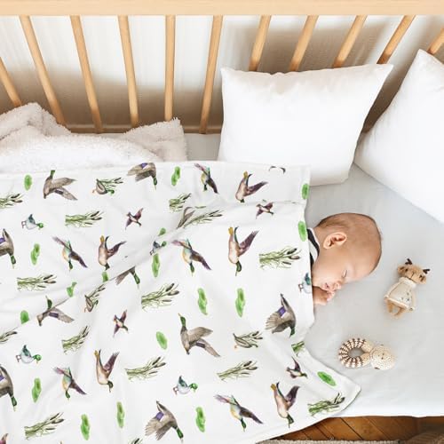 HunnmingRe Mallard Duck Double Layer Baby Blanket