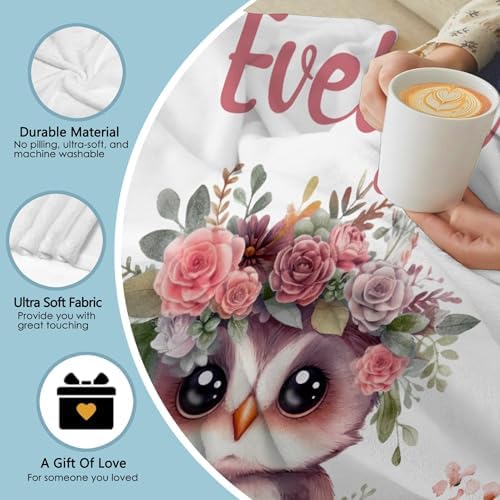 Aniruddha Custom Owl Baby Blanket - 30x40 Toddler Size 1