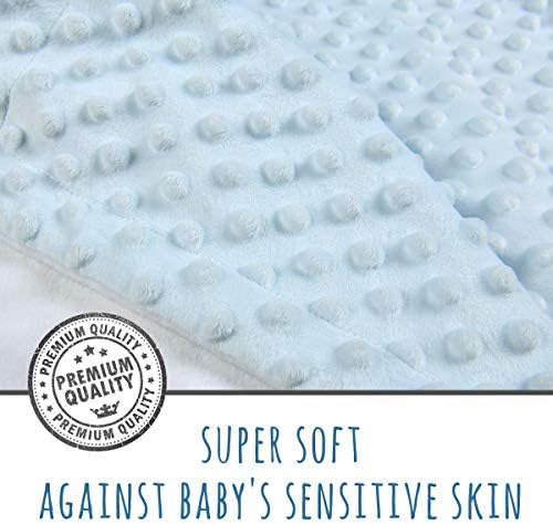Personalized Baby Blanket with Name - Soft Minky Dot Design