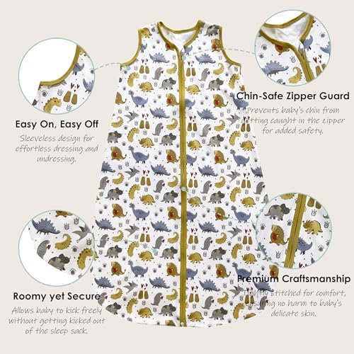 Cute Castle 0-6 Months Sleep Sack - 100 Cotton 2-Way Zipper