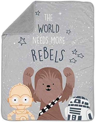 Lambs Ivy Star Wars Rebels Gray Baby Blanket