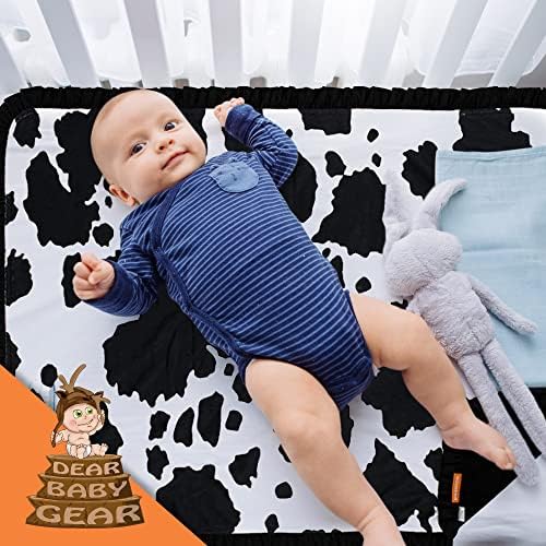 Dear Baby Gear Reversible Baby Blanket - Soft Cozy for Newborn Toddler