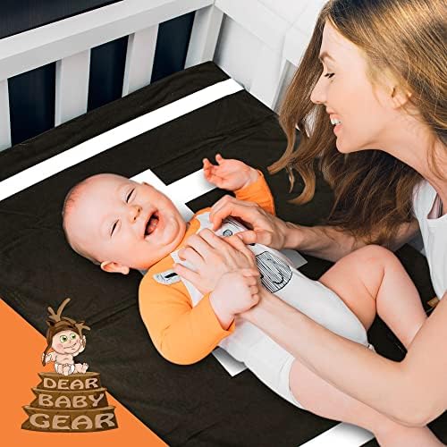 Dear Baby Gear Reversible Blanket - 40x30 Football Brown Deluxe