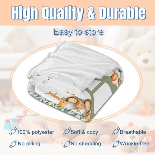 Personalized Baby Blanket with Name for Girls and Boys