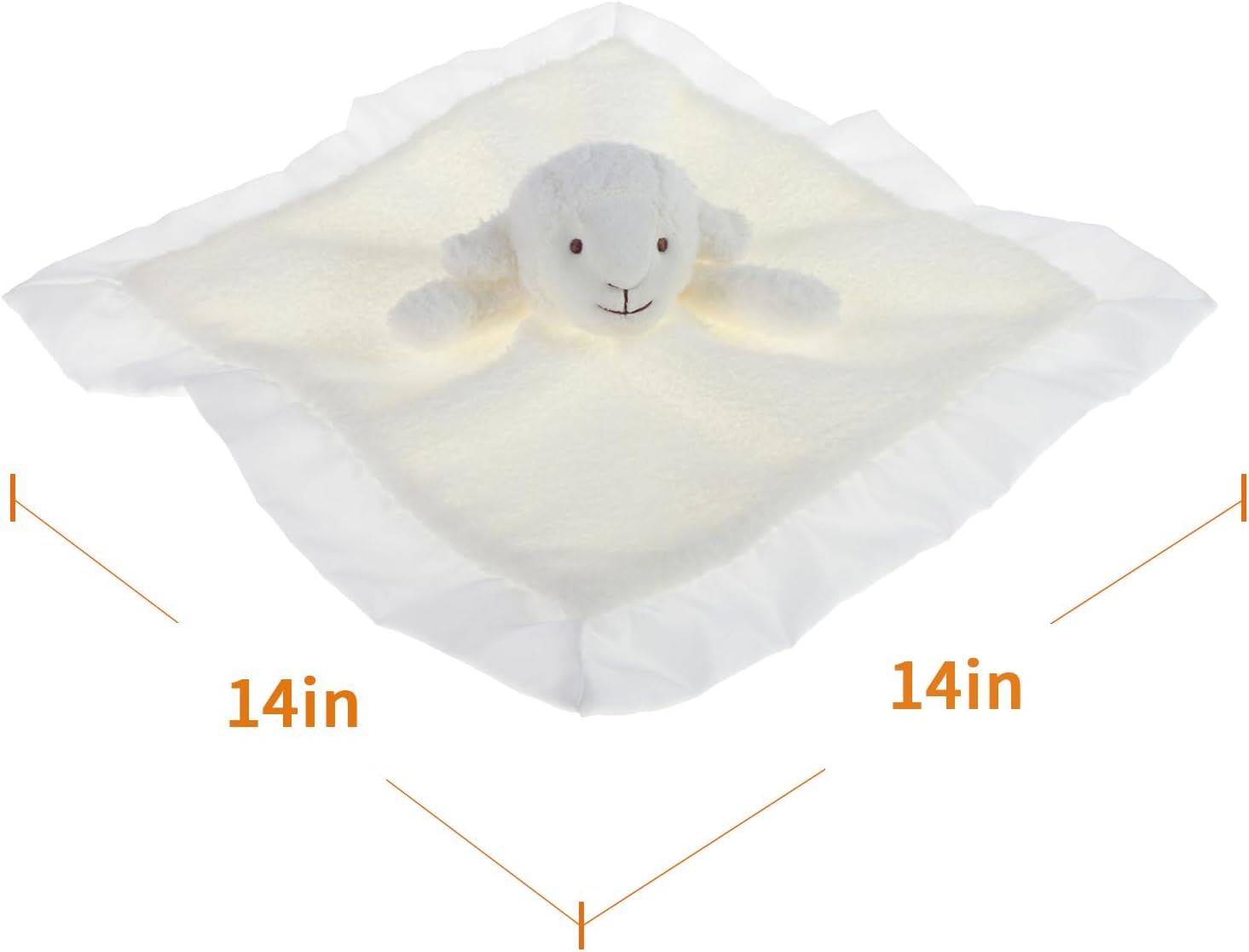 Apricot Lamb Stuffed Animal Security Blanket 14 Inches