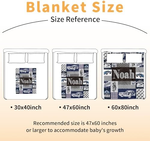 Personalized Car Blanket for Kids with Custom Name 1