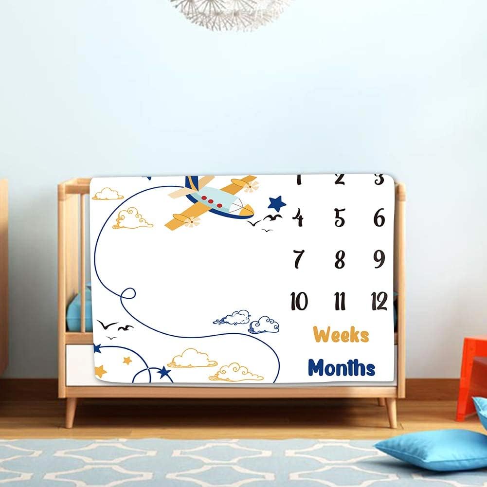 Baby Memory Blanket with Milestone Photos 48x40 Inch
