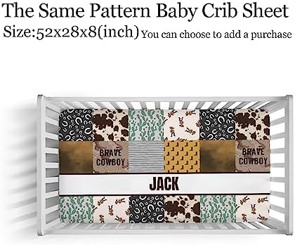 Custom Baby Blanket with Name Baseball Cowboy Style