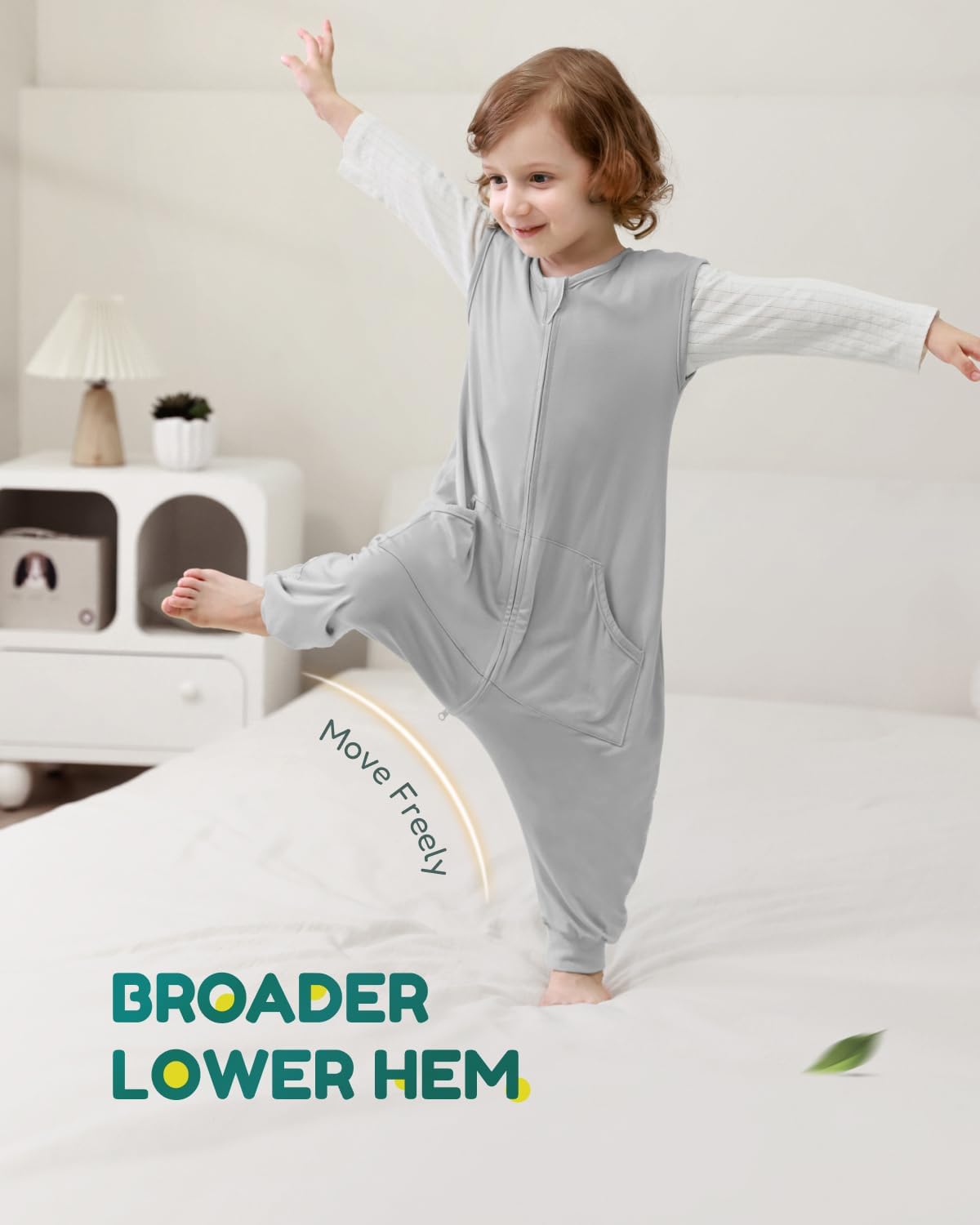 HOMEAL Toddler Sleep Sack with Feet 12M-7T