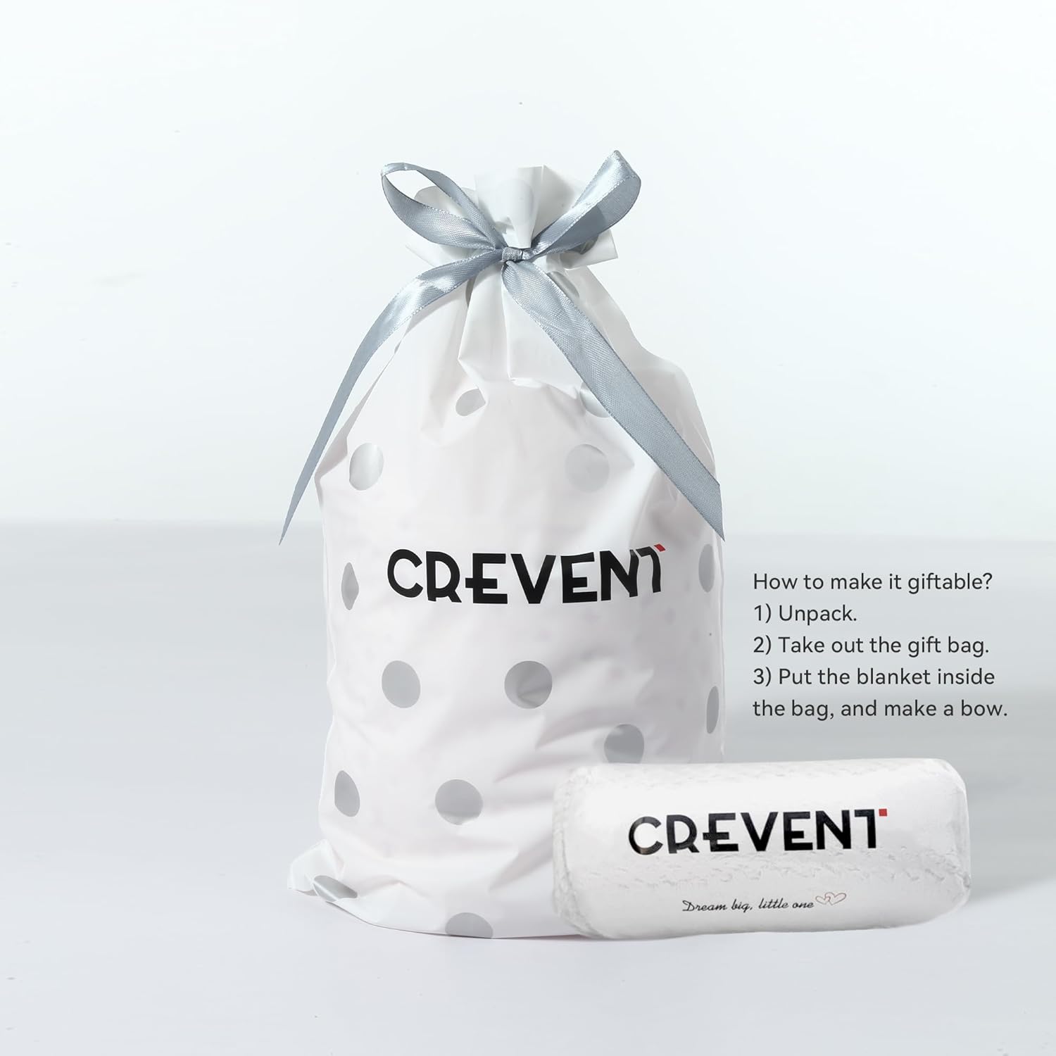 CREVENT Minky Baby Blanket 30x40 Inches Soft Plush Receiving Blanket