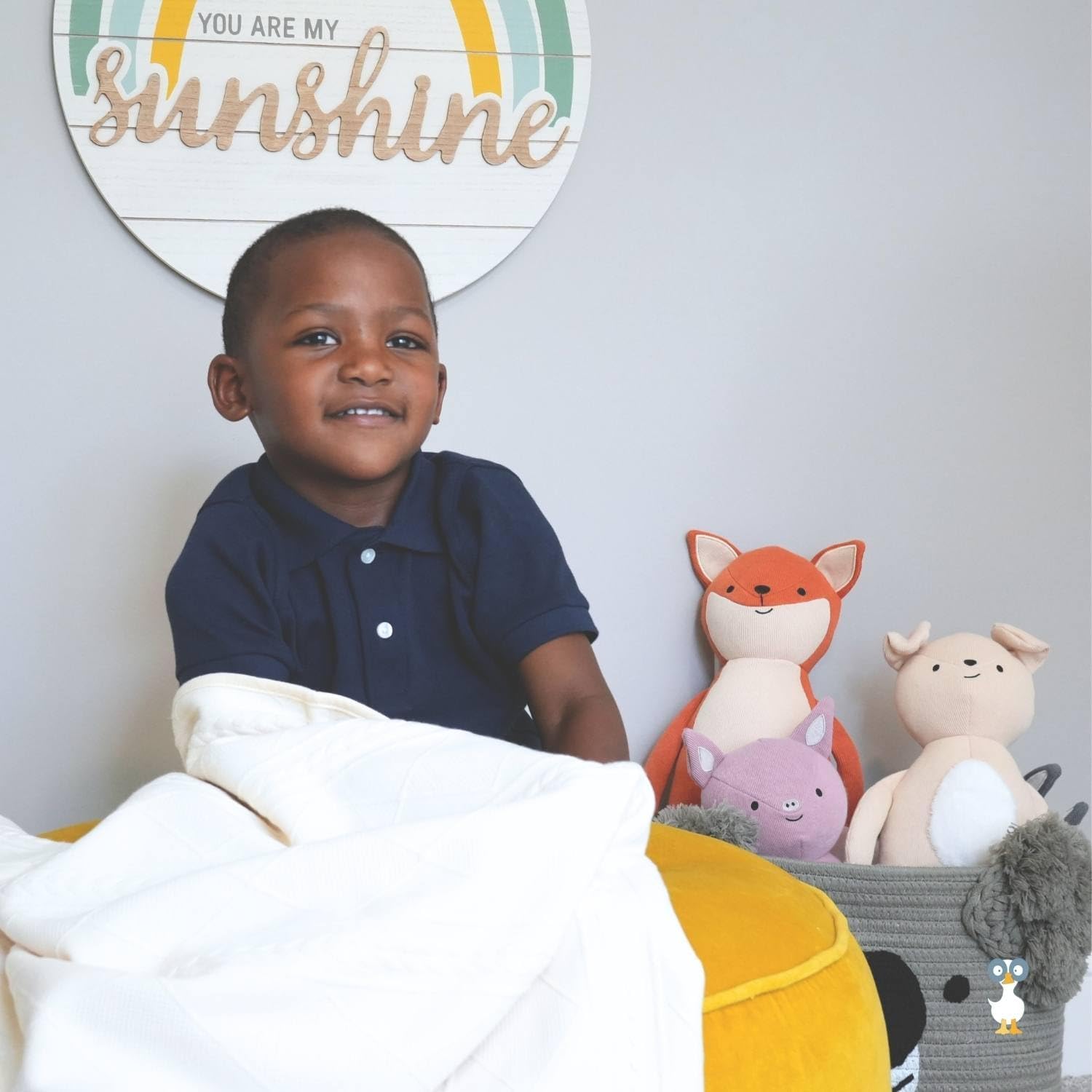 GooseWaddle Luxury Knit Baby Blanket 30x40 White