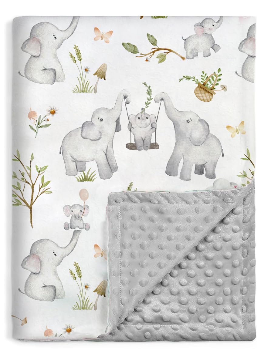 BOPRIO Baby Blanket with Elephant Design 1