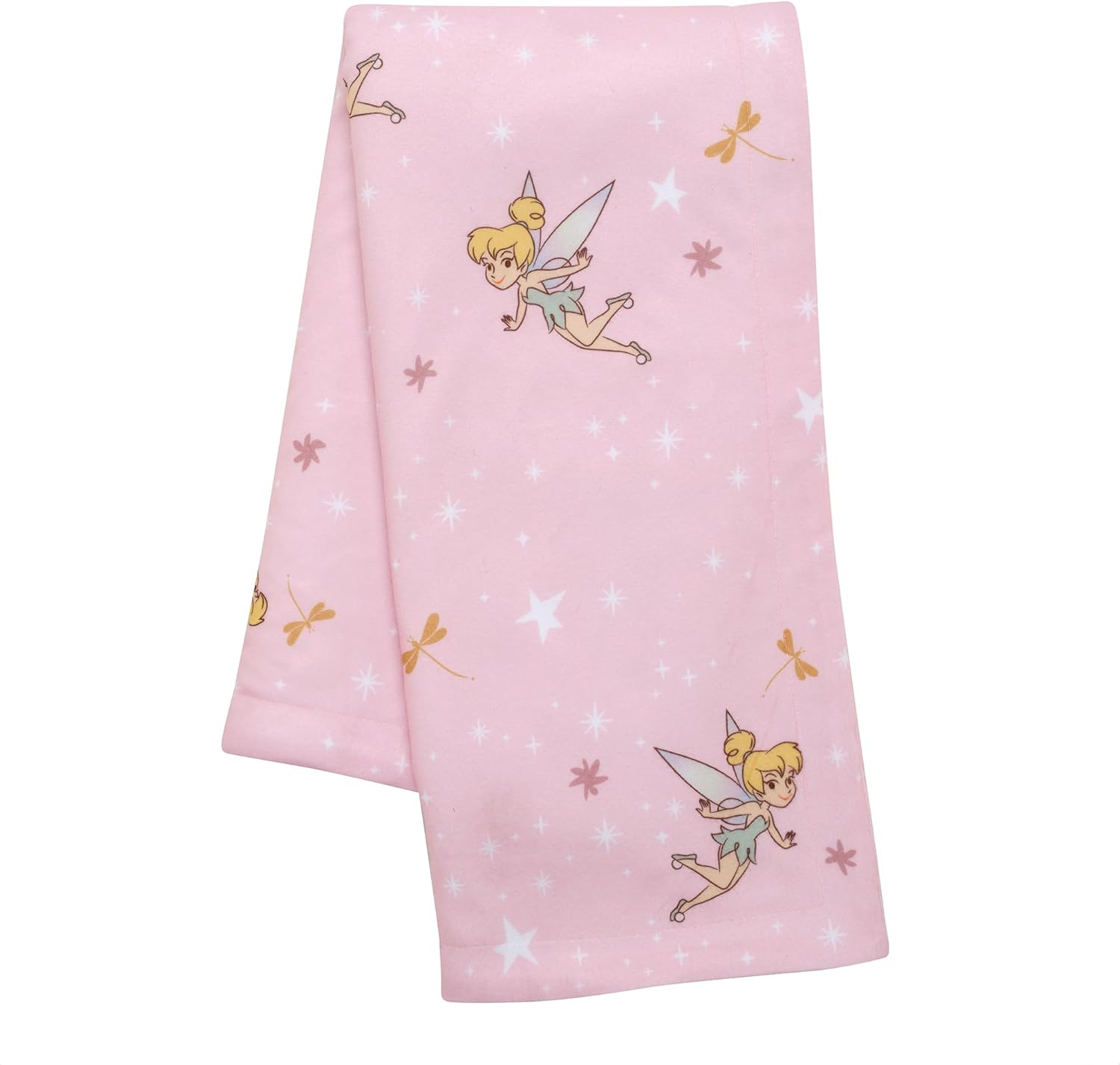 Bedtime Originals Tinker Bell Baby Blanket - Pink White Disney Garden Floral