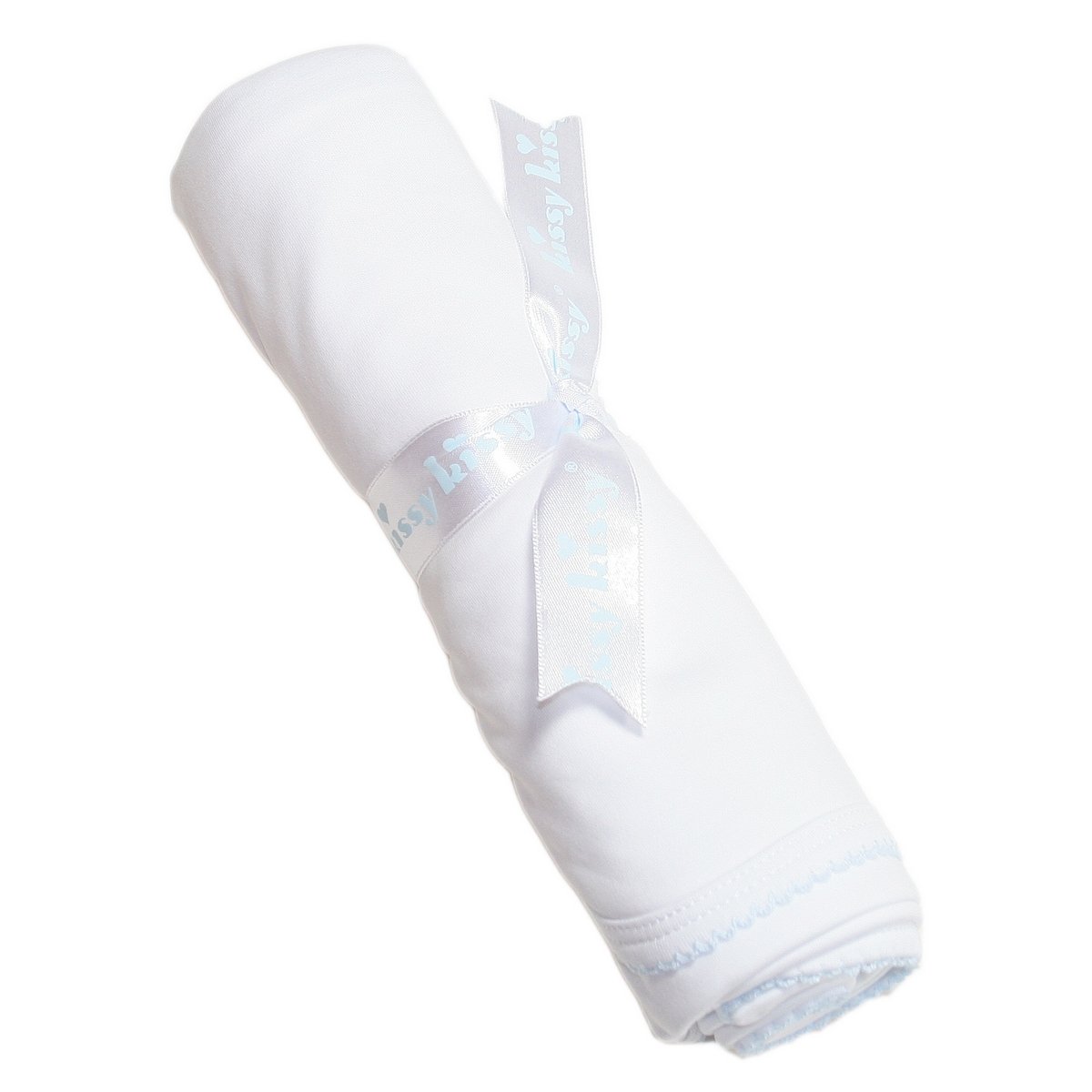 Kissy Kissy Basic Blanket White Blue One Size
