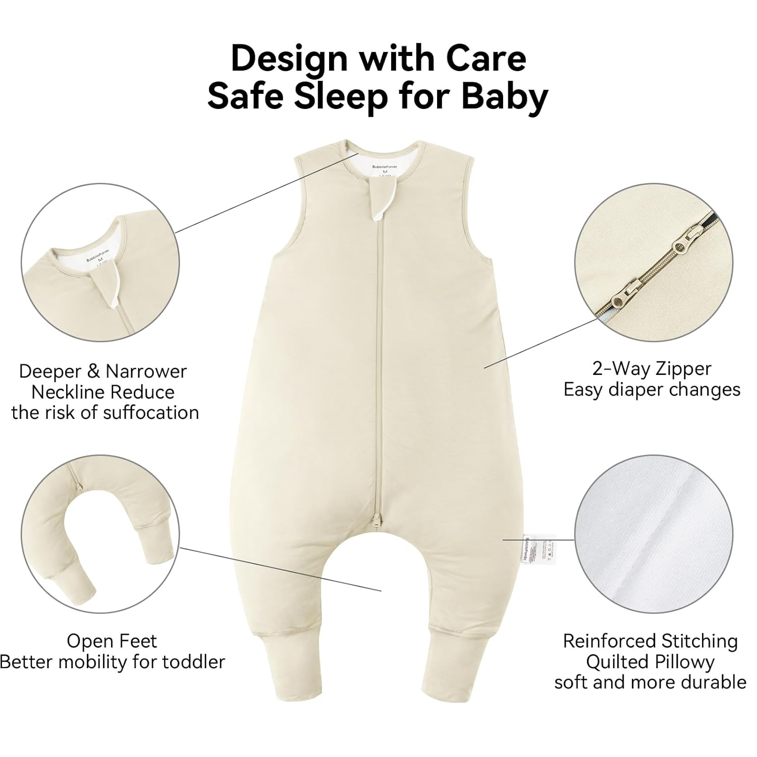 Okayinn BubblePanda Toddler Sleep Sack with Feet 3T-4T