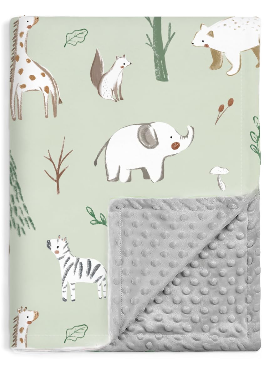 BORITAR Baby Blanket with Woodland Design 30x40 Inch