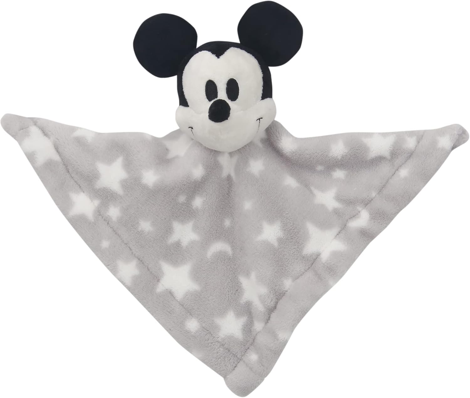 Lambs Ivy Disney Mickey Mouse Gray Stars Security Blanket