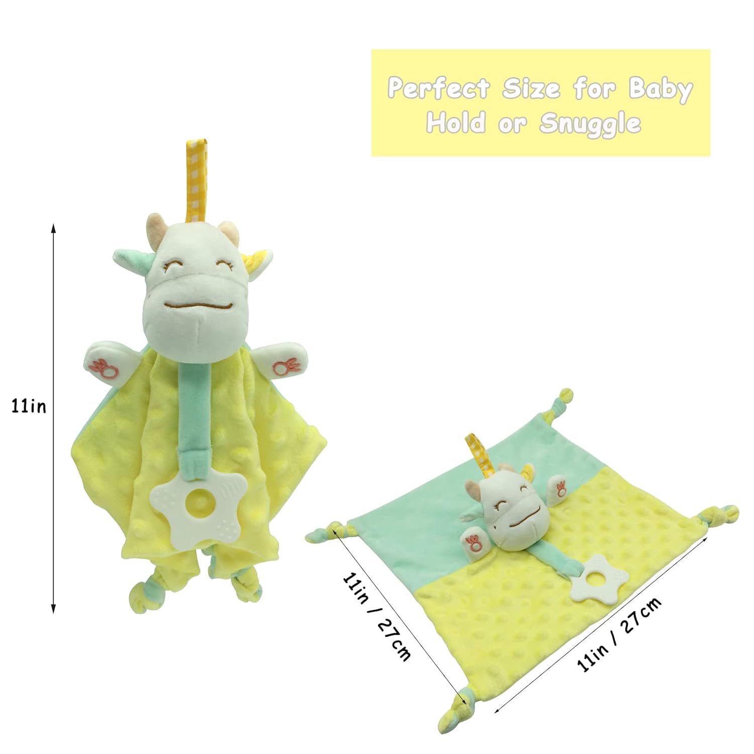 Upalupa Loveys Cow Security Blanket - Yellow