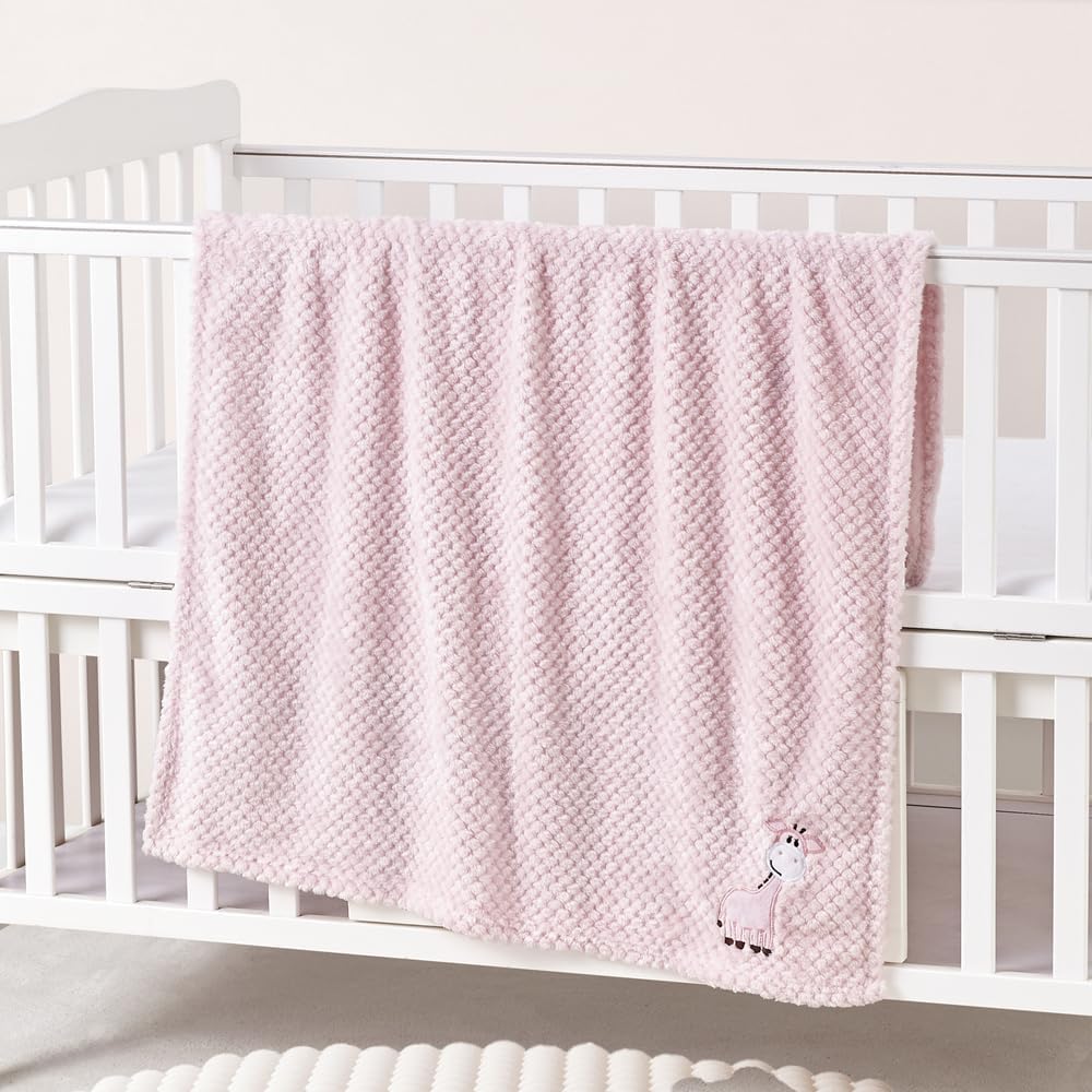 CREVENT 30X40 Fluffy Warm Baby Blanket with Giraffe Design